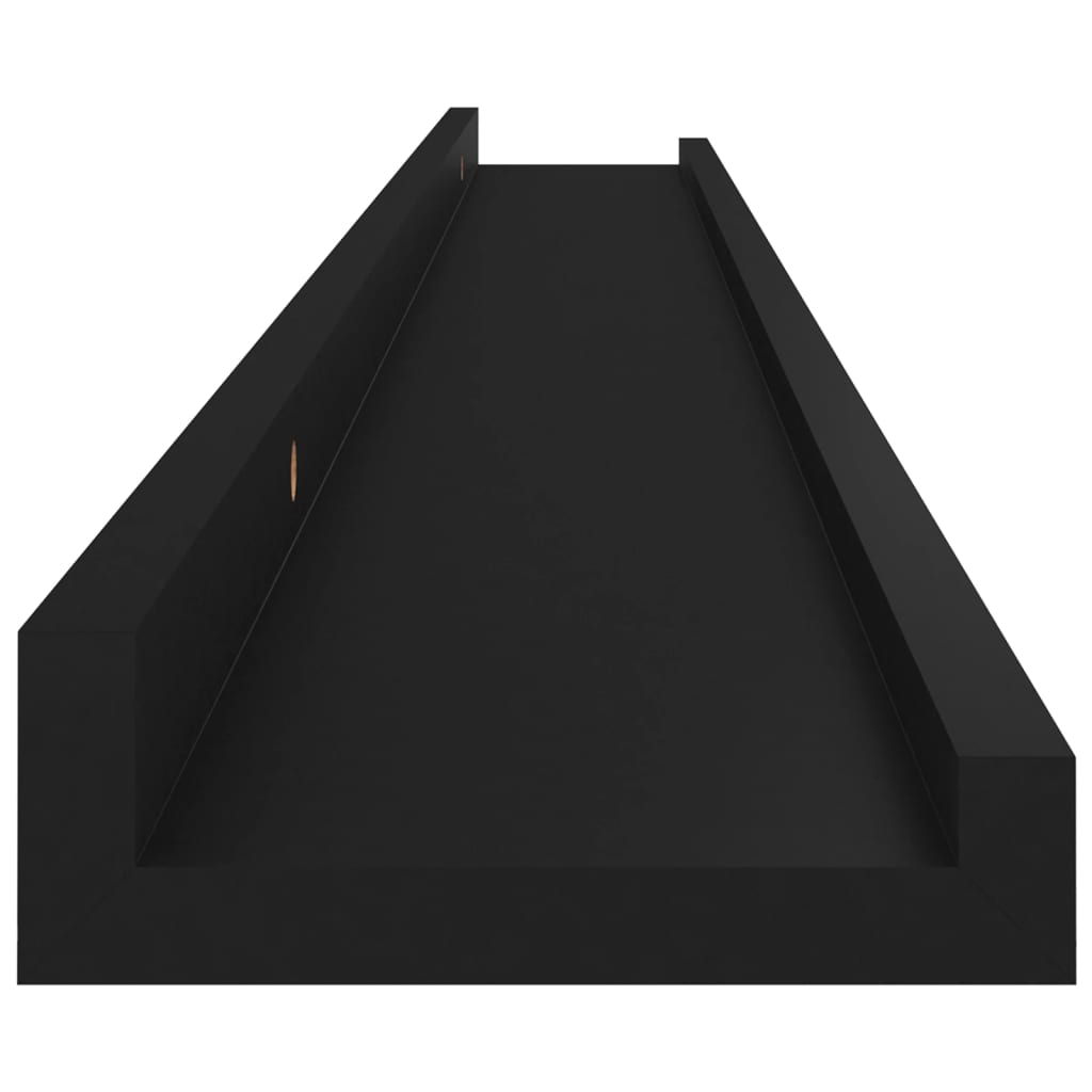 vidaXL Rafturi de perete, 4 buc., negru, 100x9x3 cm