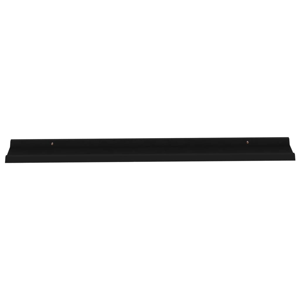vidaXL Rafturi de perete, 4 buc., negru, 115x9x3 cm