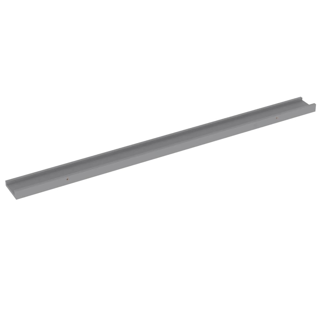 vidaXL Rafturi de perete, 2 buc., gri, 115x9x3 cm vidaXL Rafturi de perete, 2 buc., gri, 115x9x3 cm