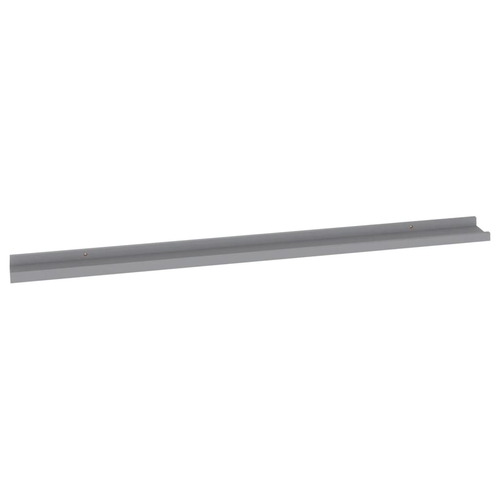 vidaXL Rafturi de perete, 2 buc., gri, 115x9x3 cm vidaXL Rafturi de perete, 2 buc., gri, 115x9x3 cm