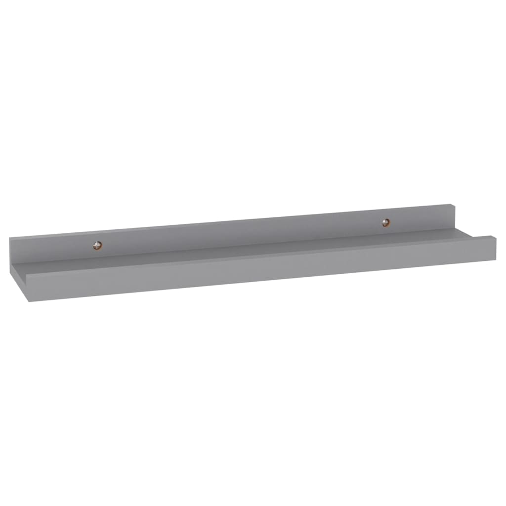vidaXL Rafturi de perete, 4 buc., gri, 40x9x3 cm