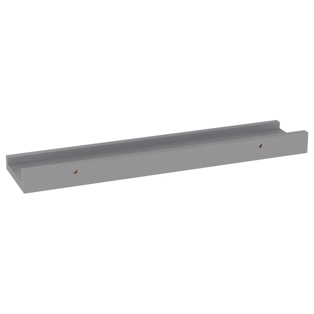 vidaXL Rafturi de perete, 4 buc., gri, 40x9x3 cm