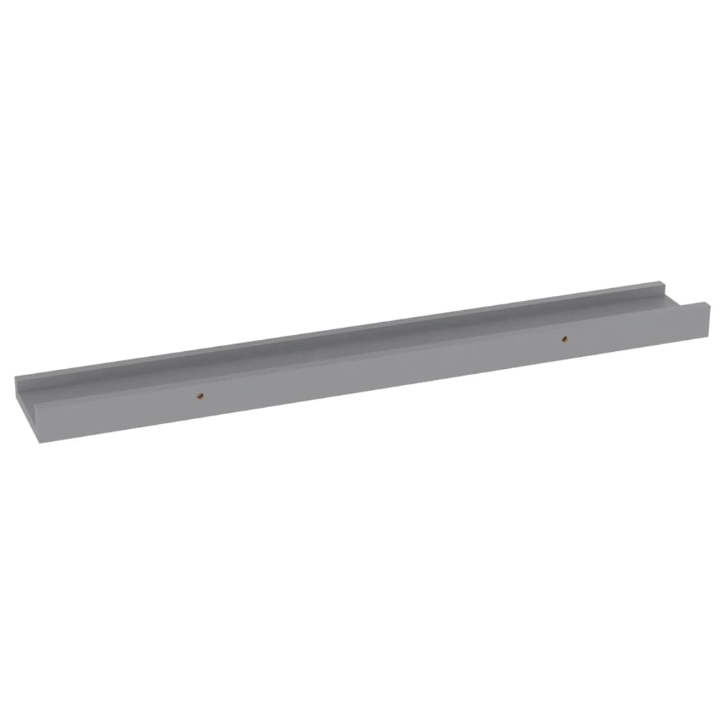 vidaXL Rafturi de perete, 4 buc., gri, 60x9x3 cm