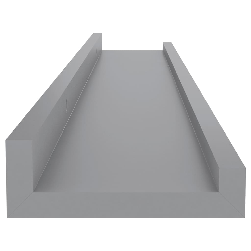 vidaXL Rafturi de perete, 4 buc., gri, 60x9x3 cm
