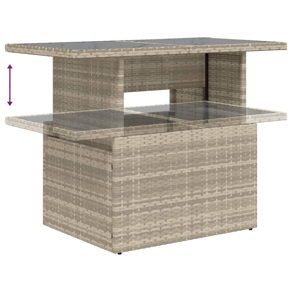 vidaXL Set mobilier de grădină cu perne, 8 piese gri deschis poliratan vidaXL Set mobilier de grădină cu perne, 8 piese gri deschis poliratan