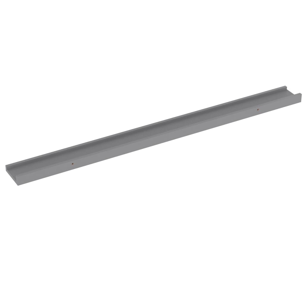 vidaXL Rafturi de perete, 4 buc., gri, 100x9x3 cm