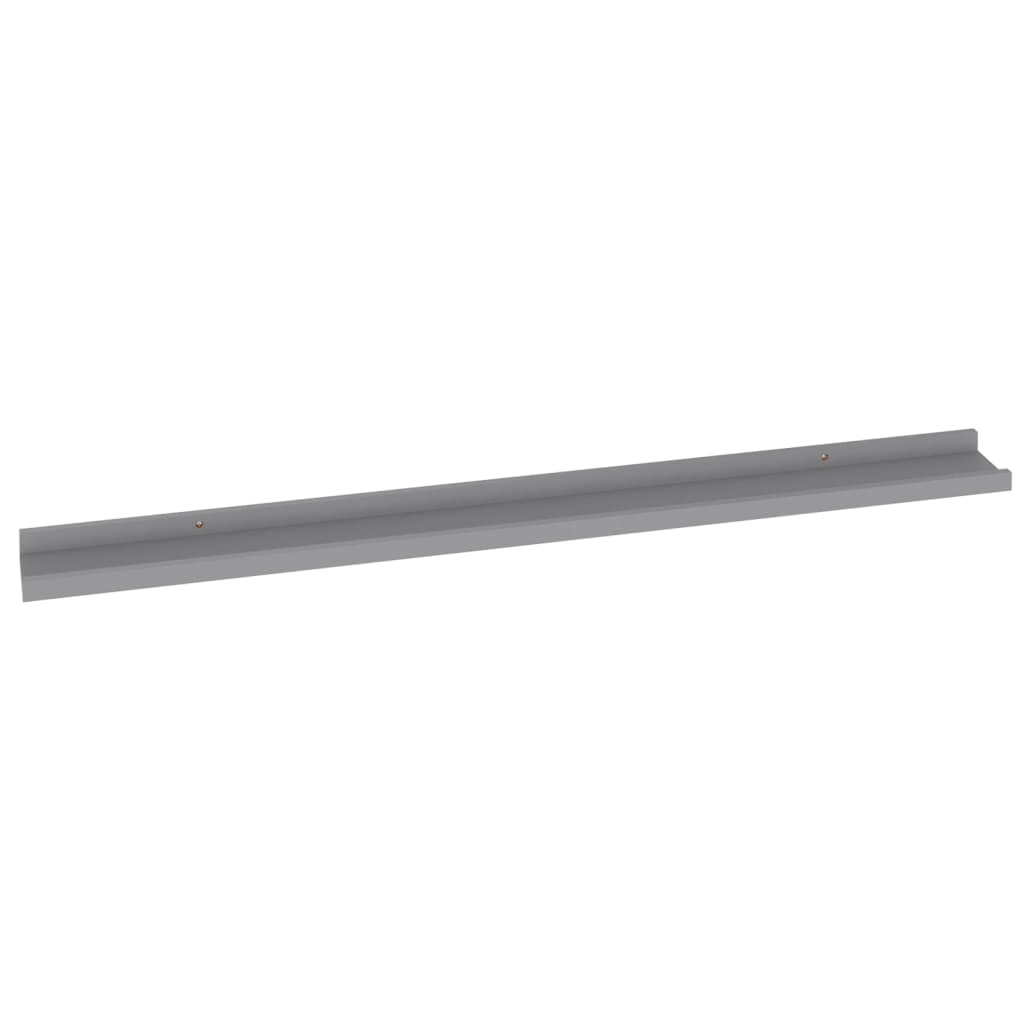 vidaXL Rafturi de perete, 4 buc., gri, 100x9x3 cm