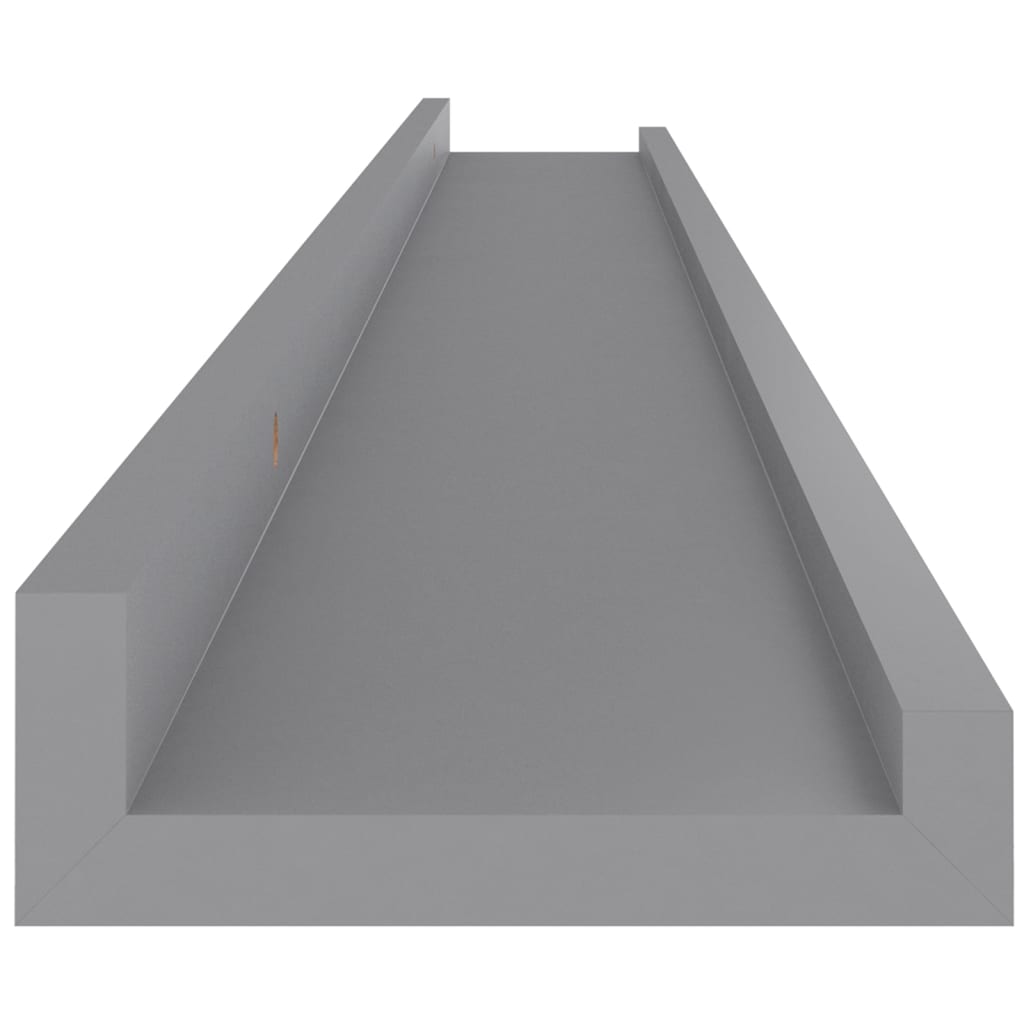 vidaXL Rafturi de perete, 4 buc., gri, 100x9x3 cm