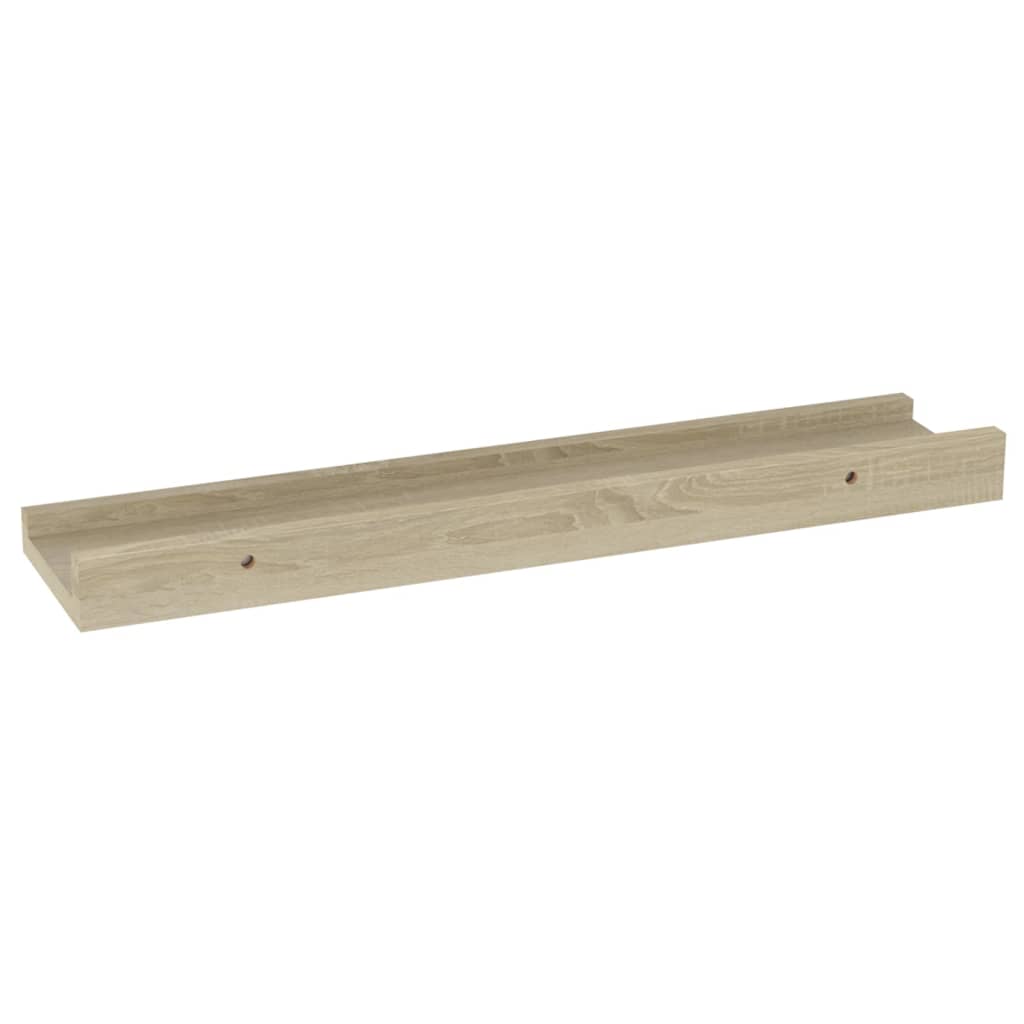 vidaXL Rafturi de perete, 2 buc., stejar sonoma, 40x9x3 cm