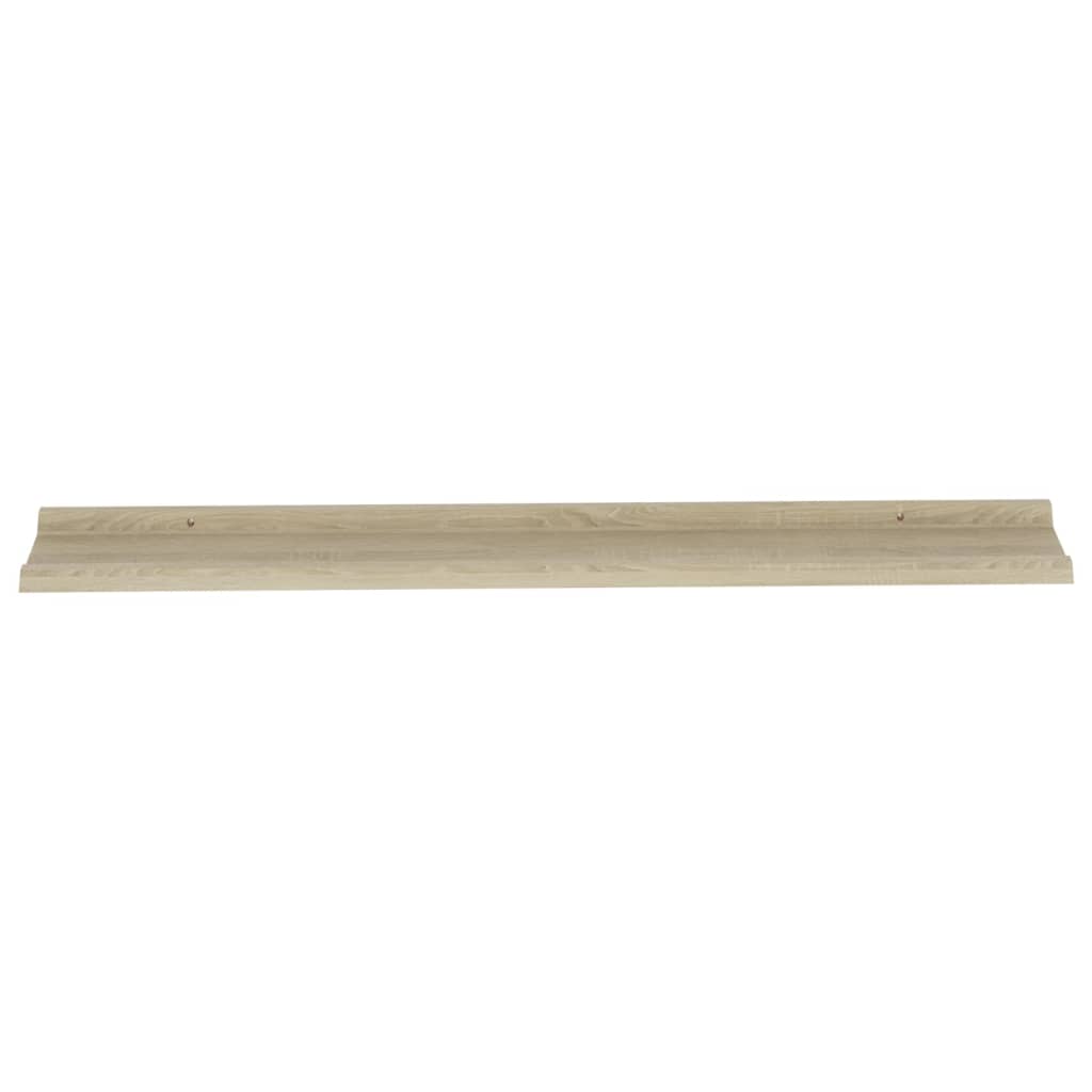 vidaXL Rafturi de perete, 2 buc., stejar sonoma, 115x9x3 cm