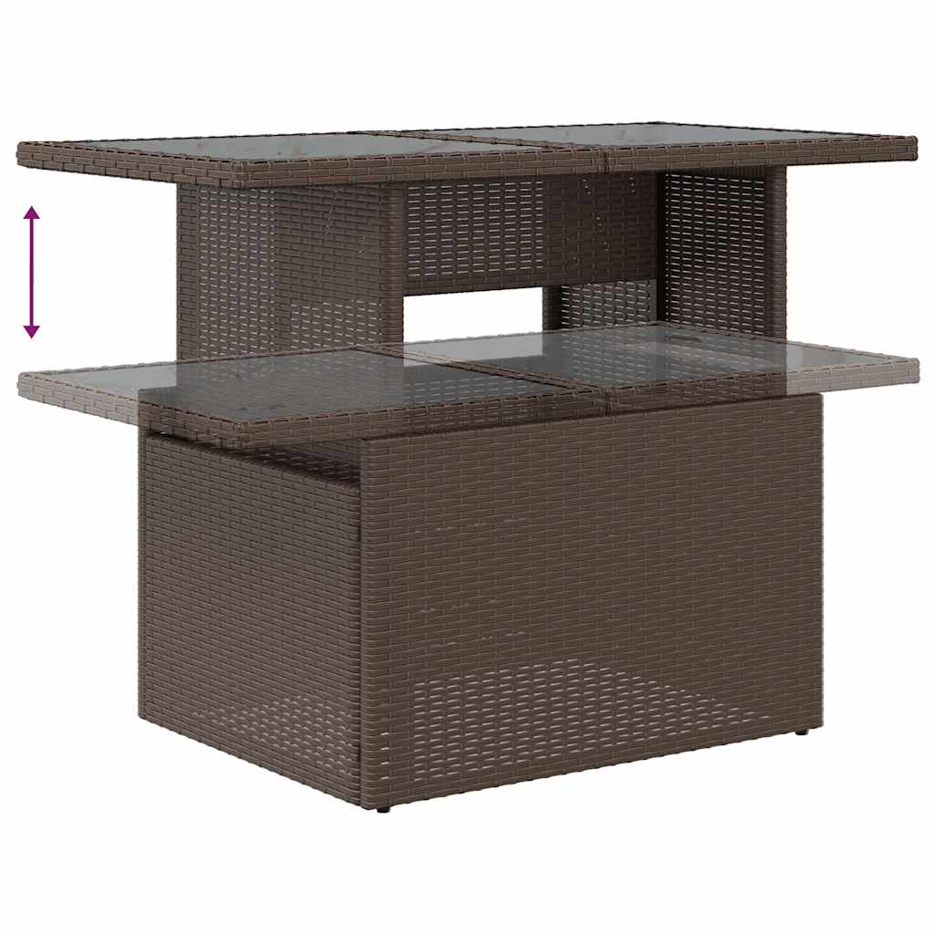 vidaXL Set canapele de grădină cu perne, 11 piese, maro, poliratan vidaXL Set canapele de grădină cu perne, 11 piese, maro, poliratan