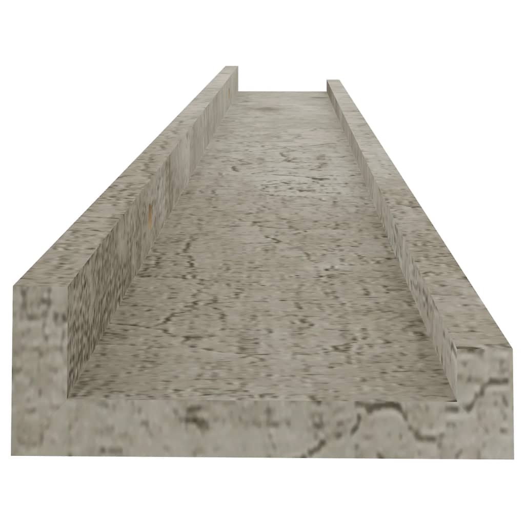 vidaXL Rafturi de perete, 2 buc., gri beton, 80x9x3 cm