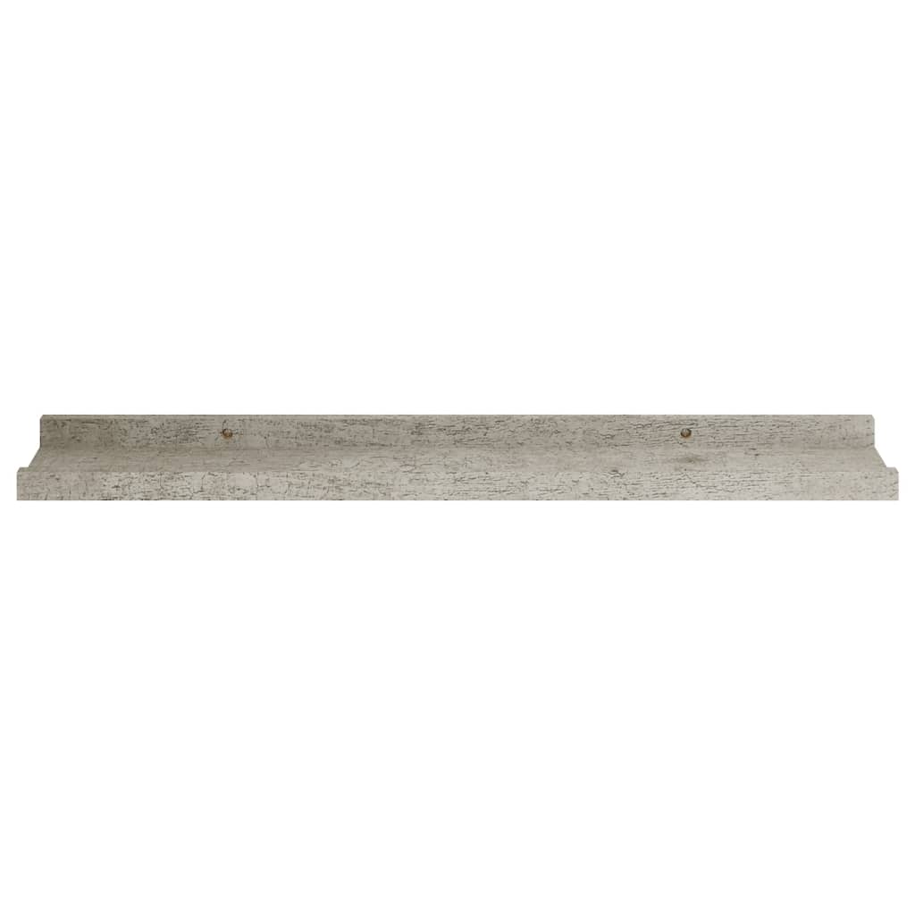 vidaXL Rafturi de perete, 4 buc., gri beton, 60x9x3 cm