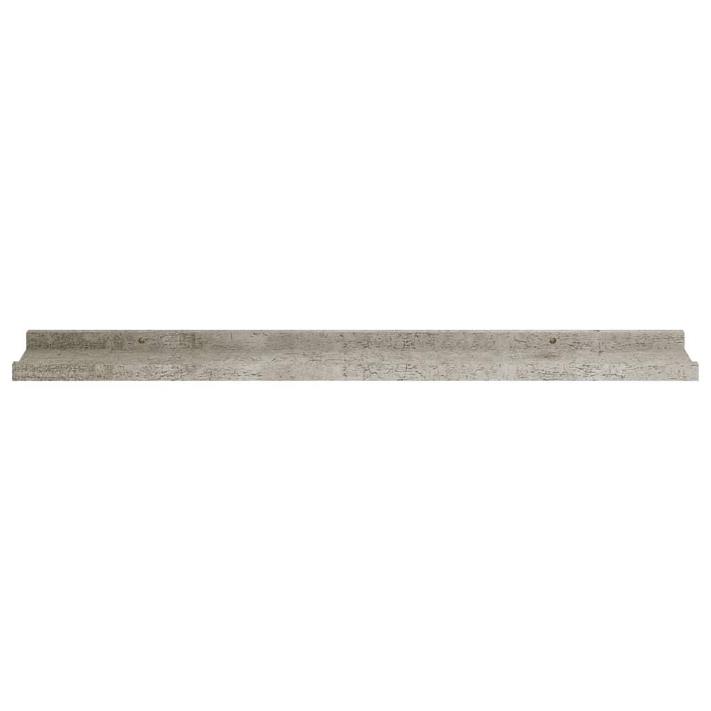 vidaXL Rafturi de perete, 4 buc., gri beton, 80x9x3 cm