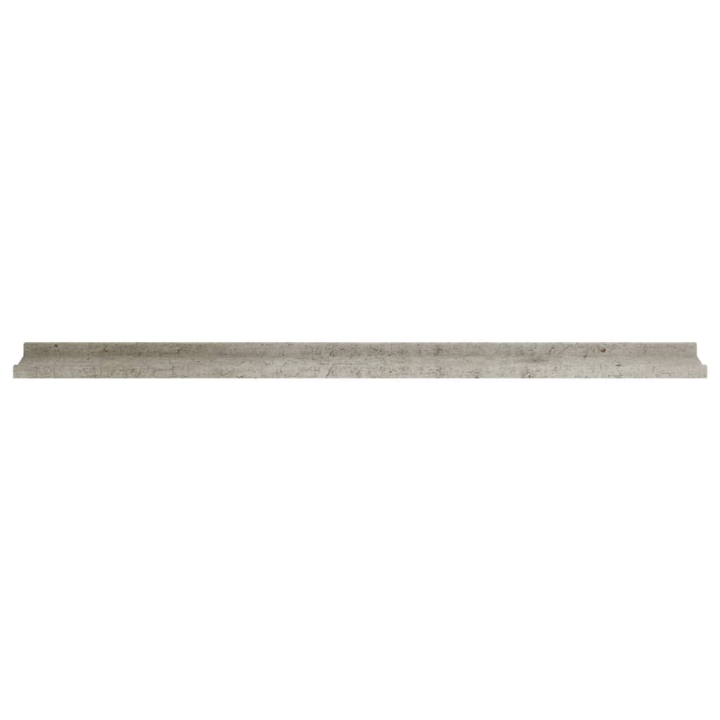 vidaXL Rafturi de perete, 4 buc., gri beton, 115x9x3 cm