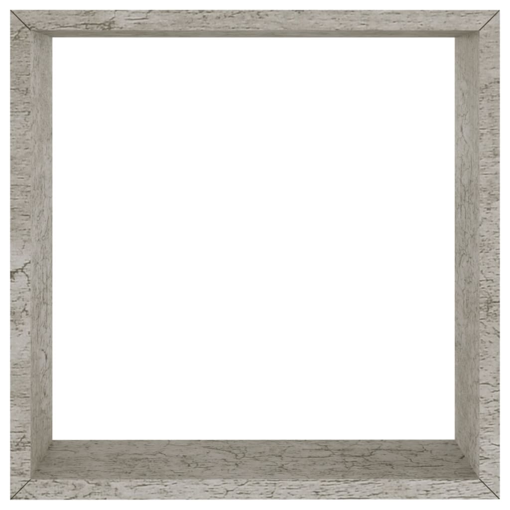 vidaXL Rafturi de perete cub, 3 buc., gri beton vidaXL Rafturi de perete cub, 3 buc., gri beton