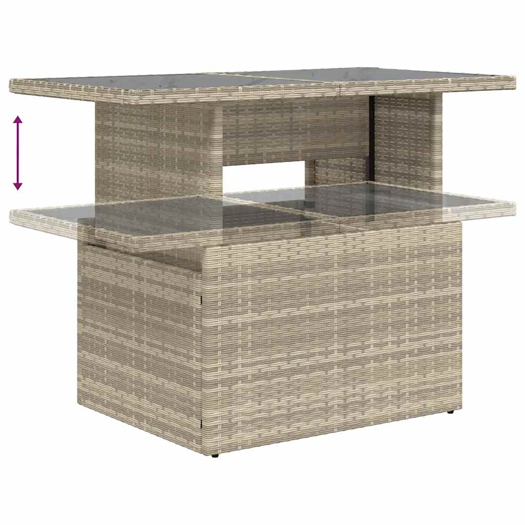 vidaXL Set canapele de grădină cu perne 10 piese gri deschis poliratan vidaXL Set canapele de grădină cu perne 10 piese gri deschis poliratan