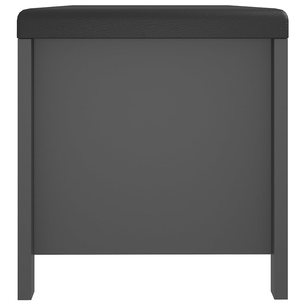vidaXL Cutie de depozitare cu pernă, gri, 105x40x45cm, lemn prelucrat vidaXL Cutie de depozitare cu pernă, gri, 105x40x45cm, lemn prelucrat