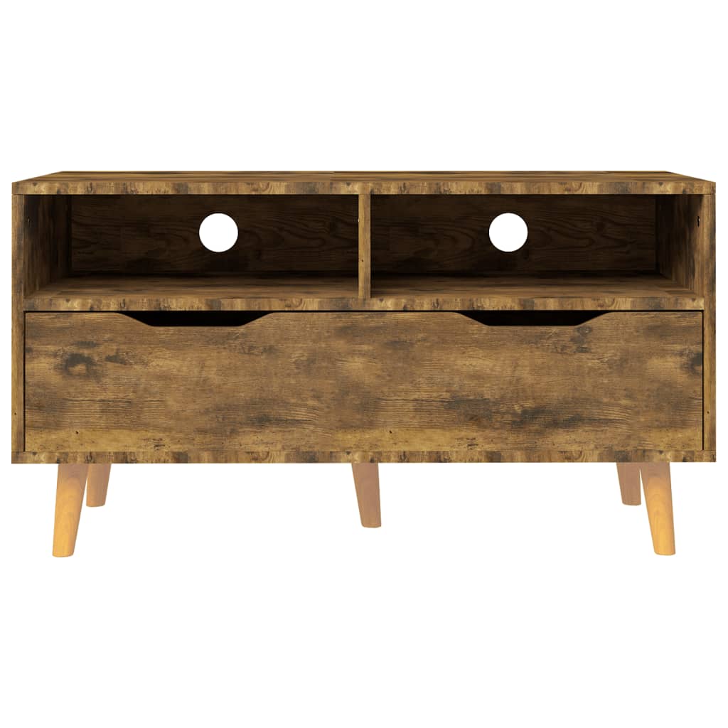 vidaXL Comodă TV, stejar afumat, 90x40x48,5 cm, lemn prelucrat vidaXL Comodă TV, stejar afumat, 90x40x48,5 cm, lemn prelucrat