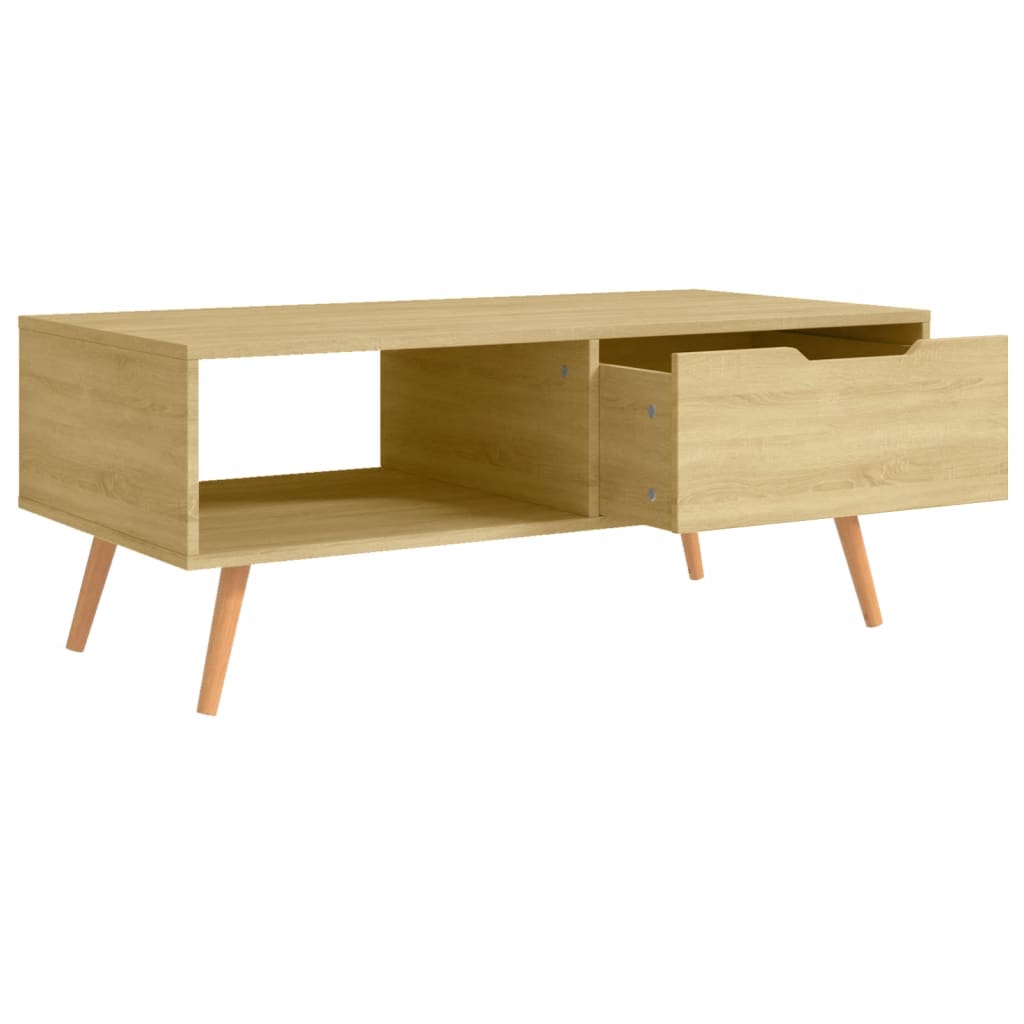 vidaXL Măsuță de cafea, stejar sonoma, 100x49,5x43 cm, lemn prelucrat vidaXL Măsuță de cafea, stejar sonoma, 100x49,5x43 cm, lemn prelucrat