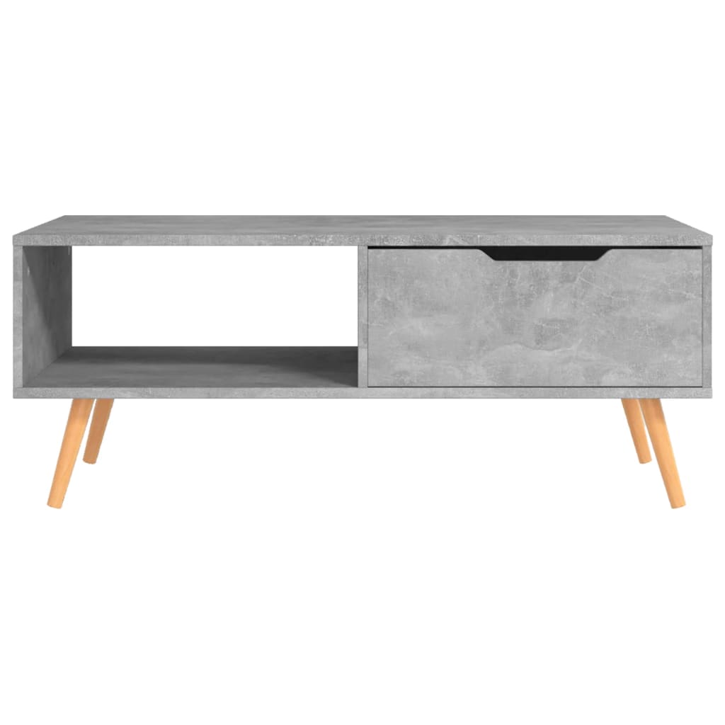 vidaXL Măsuță de cafea, gri beton, 100x49,5x45 cm, lemn prelucrat vidaXL Măsuță de cafea, gri beton, 100x49,5x45 cm, lemn prelucrat