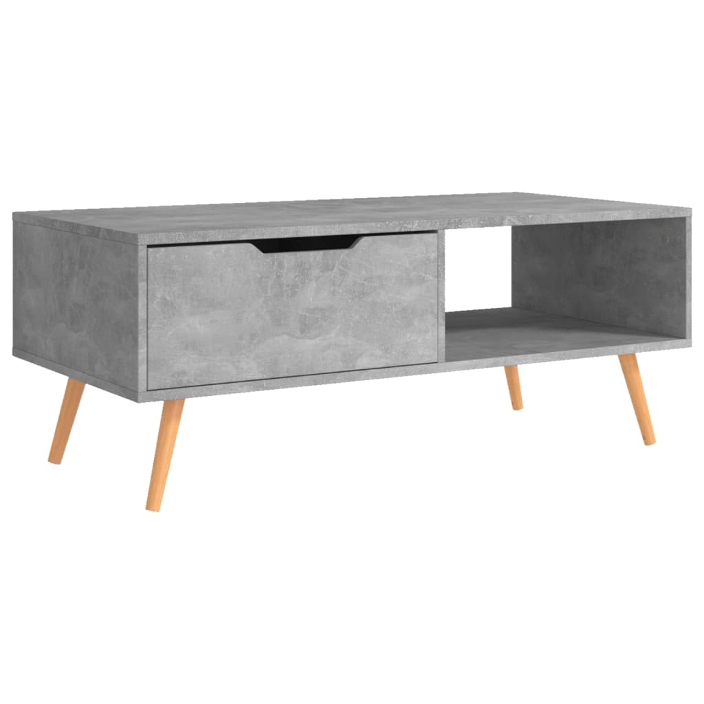 vidaXL Măsuță de cafea, gri beton, 100x49,5x45 cm, lemn prelucrat vidaXL Măsuță de cafea, gri beton, 100x49,5x45 cm, lemn prelucrat