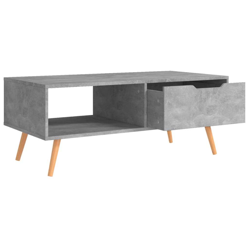 vidaXL Măsuță de cafea, gri beton, 100x49,5x45 cm, lemn prelucrat vidaXL Măsuță de cafea, gri beton, 100x49,5x45 cm, lemn prelucrat