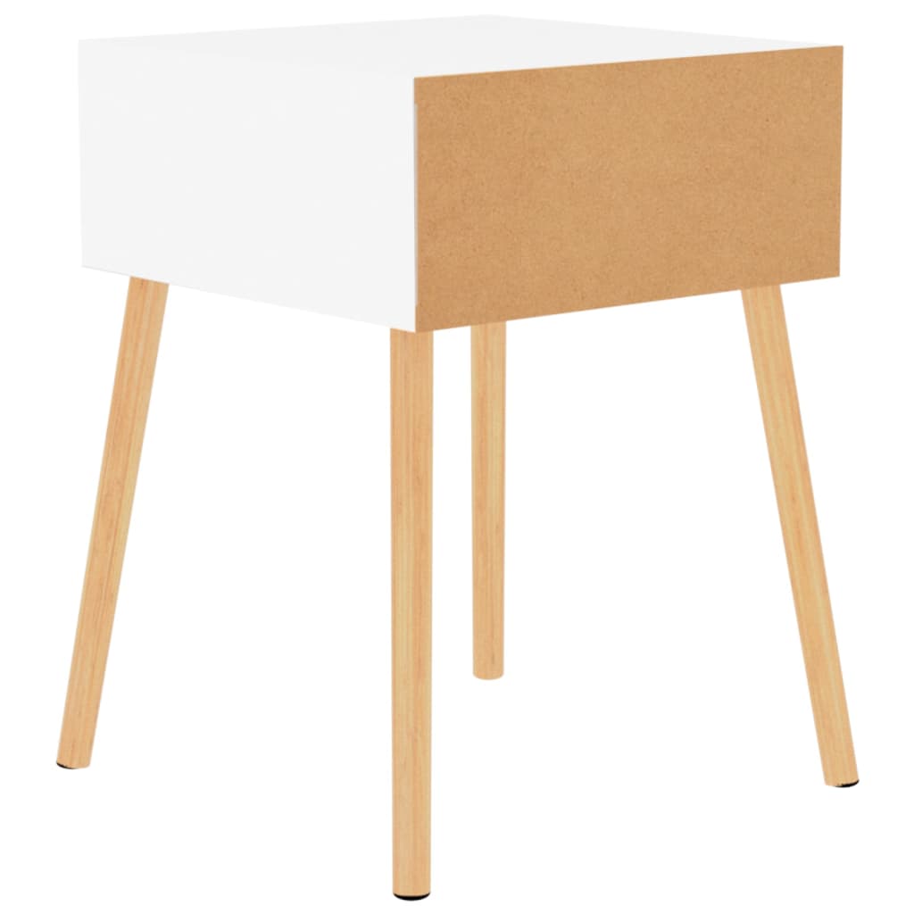 vidaXL Dulapuri noptieră, 2 buc., alb, 40x40x56 cm, lemn prelucrat vidaXL Dulapuri noptieră, 2 buc., alb, 40x40x56 cm, lemn prelucrat