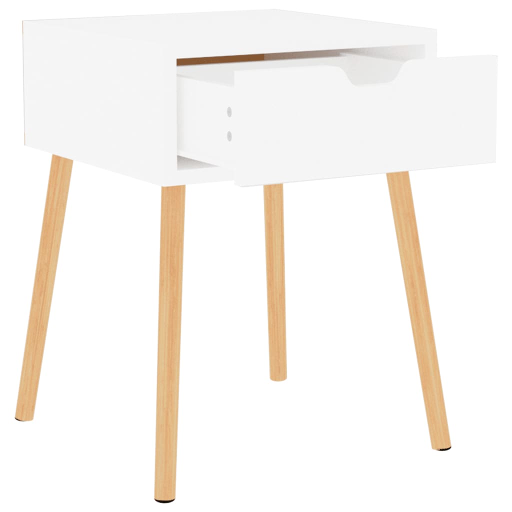 vidaXL Dulapuri noptieră, 2 buc., alb, 40x40x56 cm, lemn prelucrat vidaXL Dulapuri noptieră, 2 buc., alb, 40x40x56 cm, lemn prelucrat