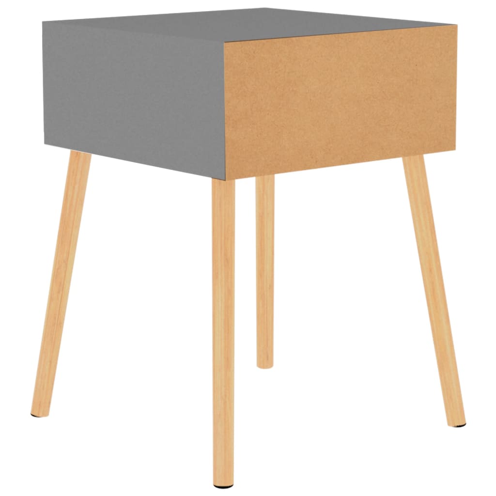 vidaXL Dulapuri noptieră, 2 buc., gri, 40x40x56 cm, lemn prelucrat vidaXL Dulapuri noptieră, 2 buc., gri, 40x40x56 cm, lemn prelucrat