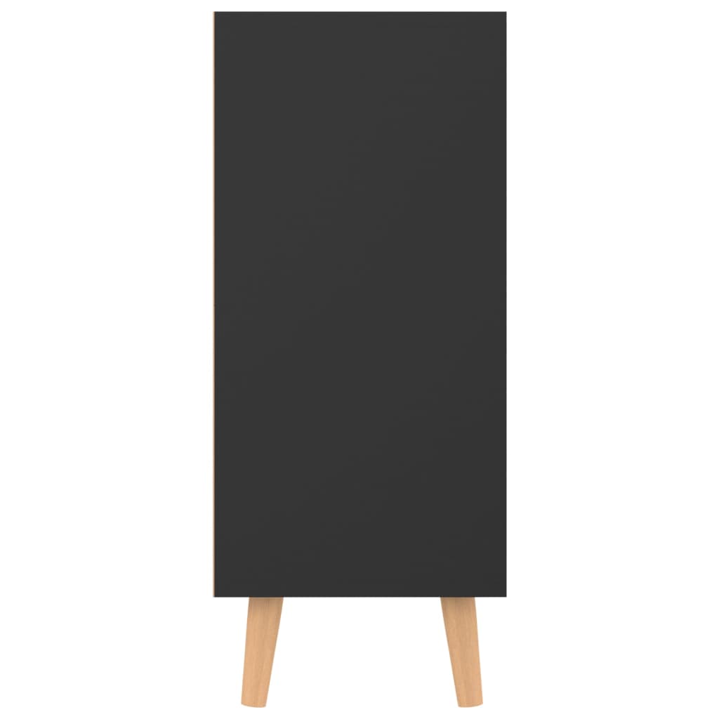 vidaXL Servantă, negru extralucios, 90x30x72 cm, lemn prelucrat