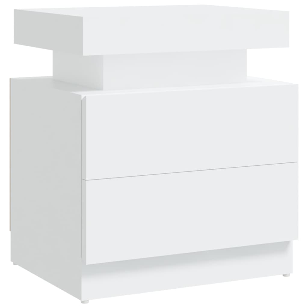 vidaXL Dulap noptieră, alb, 45x35x52 cm, lemn prelucrat vidaXL Dulap noptieră, alb, 45x35x52 cm, lemn prelucrat