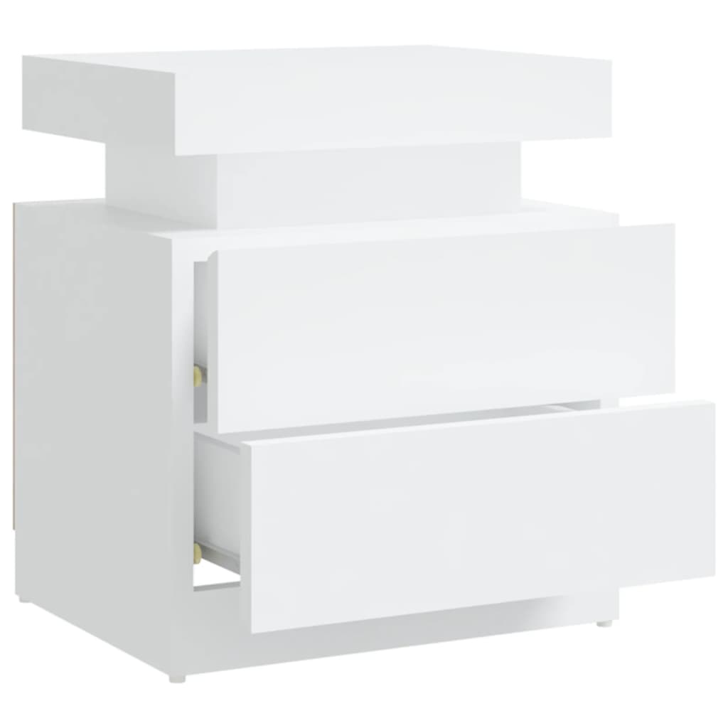 vidaXL Dulap noptieră, alb, 45x35x52 cm, lemn prelucrat vidaXL Dulap noptieră, alb, 45x35x52 cm, lemn prelucrat