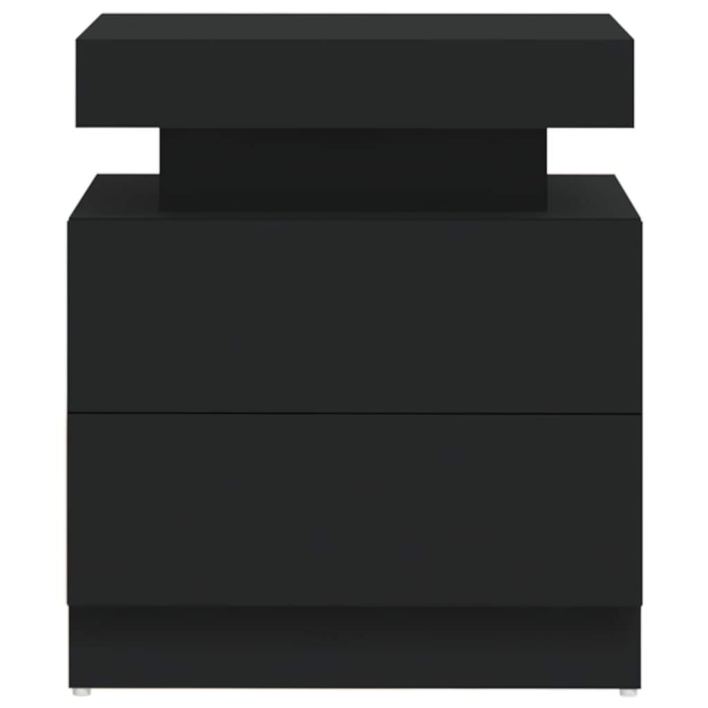 vidaXL Noptieră, negru, 45x35x52 cm, lemn prelucrat