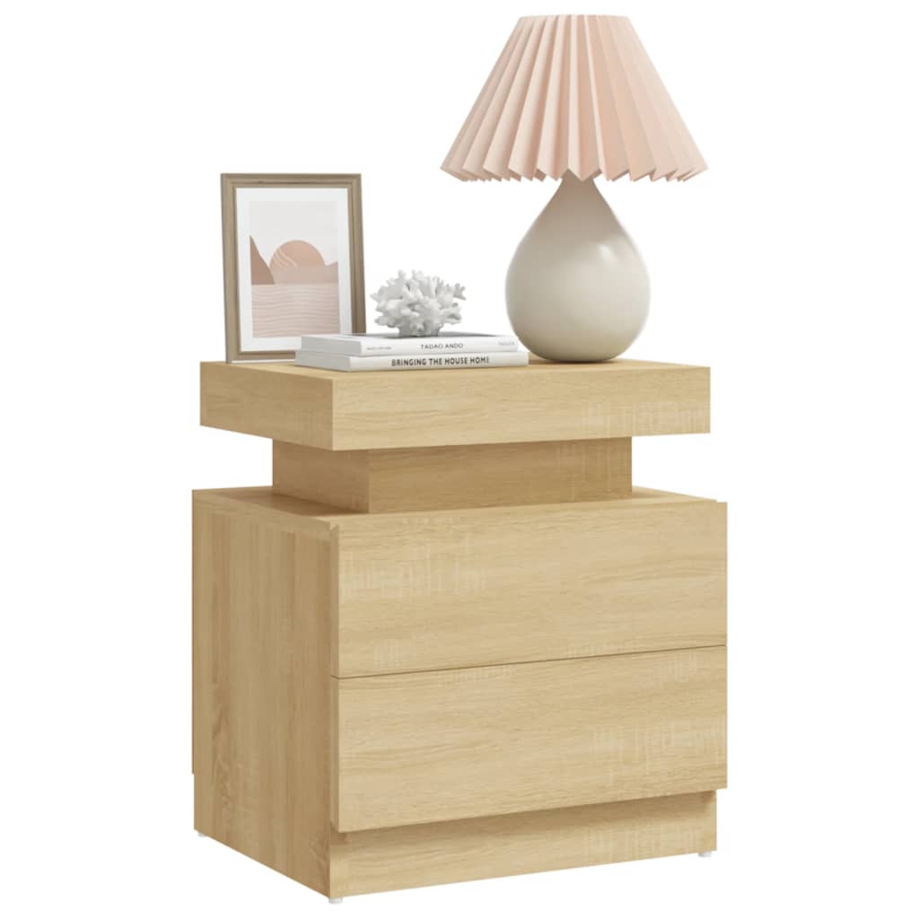 vidaXL Noptieră, stejar sonoma, 45x35x52 cm, lemn prelucrat vidaXL Noptieră, stejar sonoma, 45x35x52 cm, lemn prelucrat