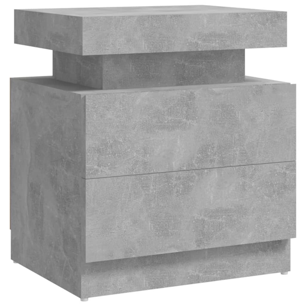 vidaXL Noptieră, gri beton, 45x35x52 cm, lemn prelucrat