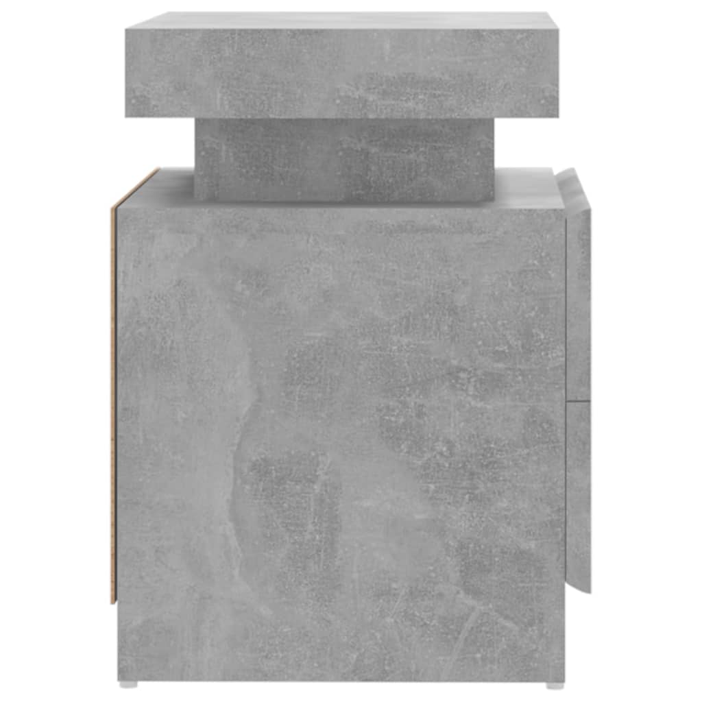 vidaXL Noptieră, gri beton, 45x35x52 cm, lemn prelucrat