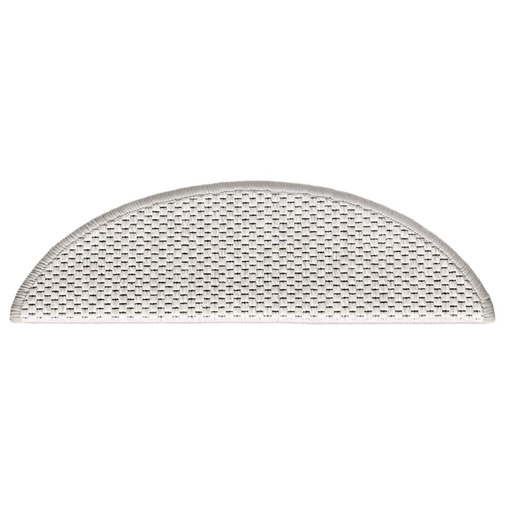 vidaXL Covoraș scări autoadeziv aspect sisal 15 buc. platină 56x17x3cm