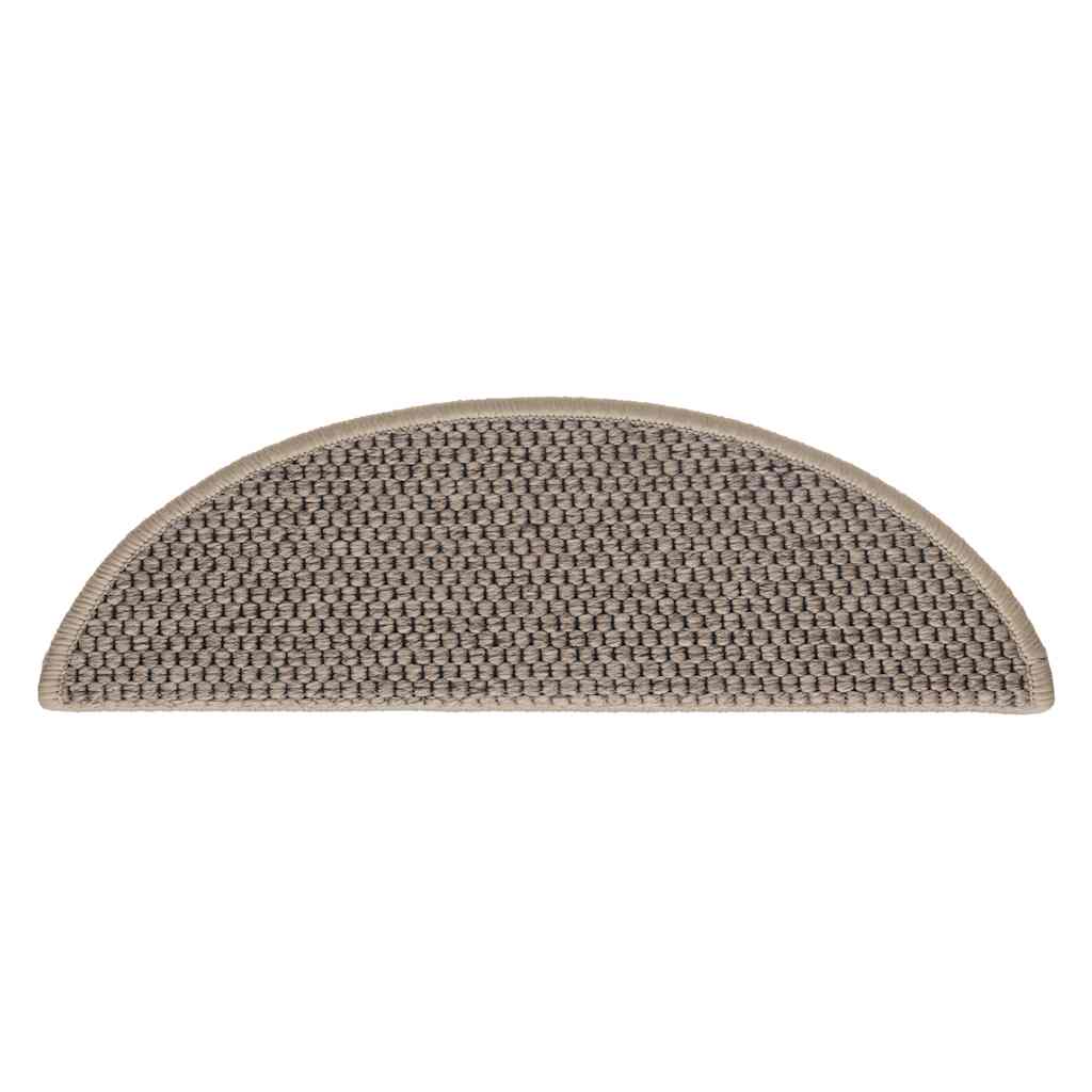 vidaXL Covorașe scări autoadezive aspect sisal, 15 buc. bej 56x17x3cm