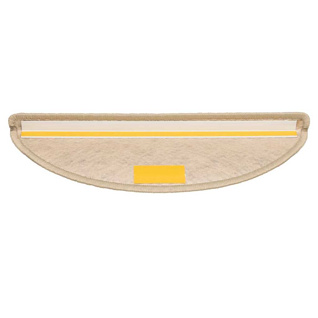 vidaXL Covorașe scări autoadezive 15 buc. nisipiu 56x17x3 aspect sisal