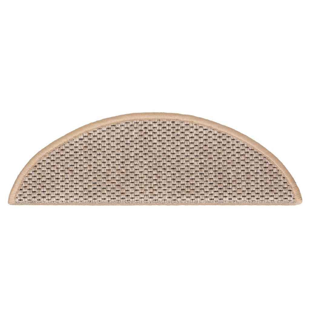 vidaXL Covorașe scări autoadezive 15 buc. bej deschis 56x17x3cm sisal