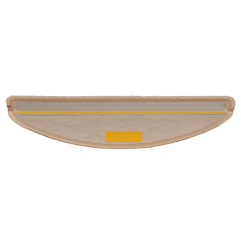 vidaXL Covorașe scări autoadezive 15 buc. bej deschis 56x17x3cm sisal