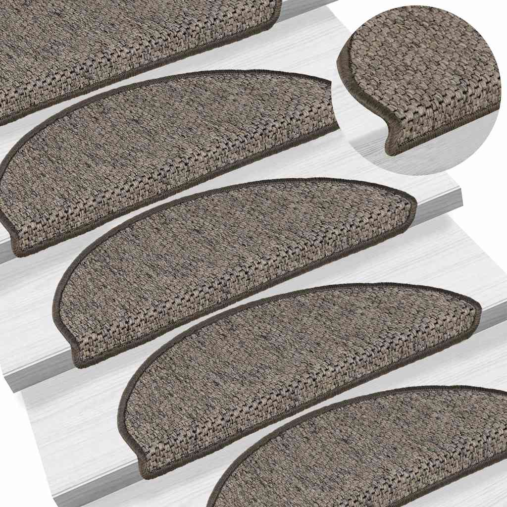vidaXL Covorașe autoadezive de scări 15 buc. maro bej 65x21x4cm sisal vidaXL Covorașe autoadezive de scări 15 buc. maro bej 65x21x4cm sisal