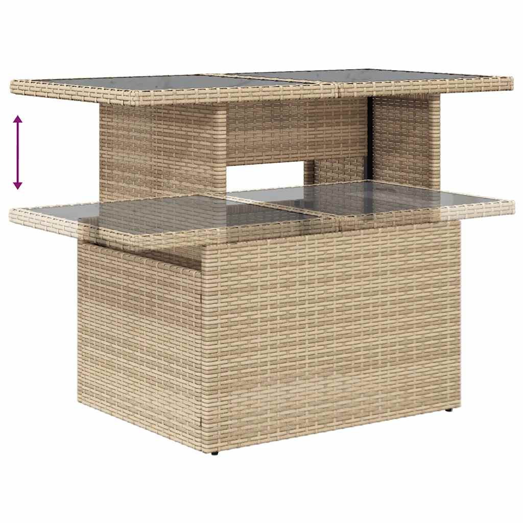 vidaXL Set canapele de grădină cu perne, 10 piese, bej, poliratan