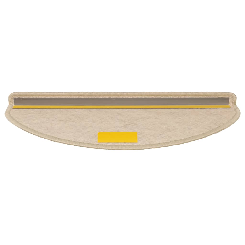 vidaXL Covorașe scări autoadezive 15buc nisipiu 65x21x4cm aspect sisal