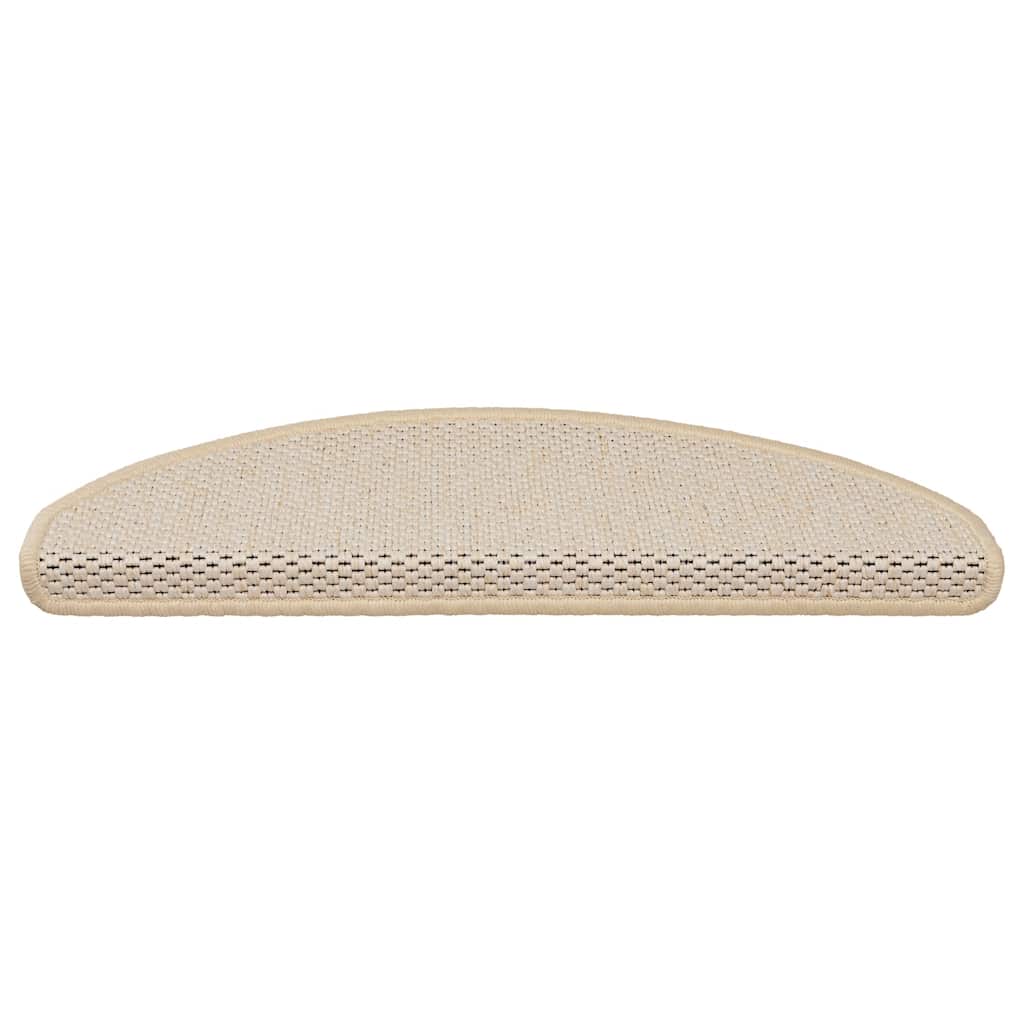 vidaXL Covorașe scări autoadezive, 15 buc., berber, 65x21x4 cm, sisal