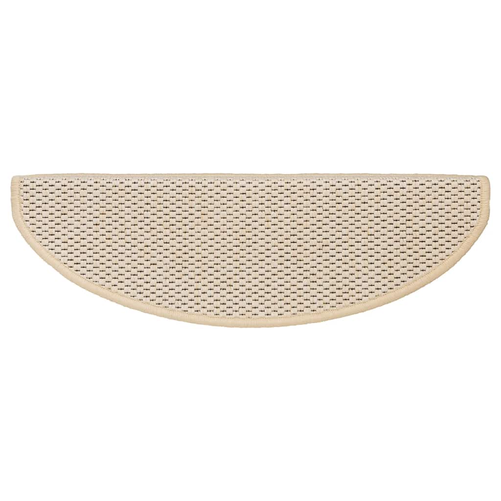 vidaXL Covorașe scări autoadezive, 15 buc., berber, 65x21x4 cm, sisal