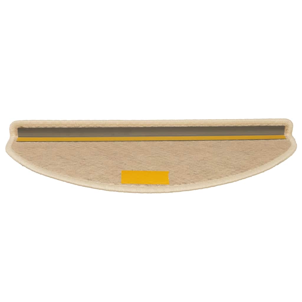 vidaXL Covorașe scări autoadezive, 15 buc., berber, 65x21x4 cm, sisal