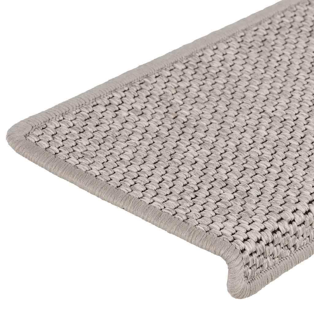 vidaXL Covorașe autoadezive scări, 15 buc., argintiu, 65x21x4cm, sisal vidaXL Covorașe autoadezive scări, 15 buc., argintiu, 65x21x4cm, sisal