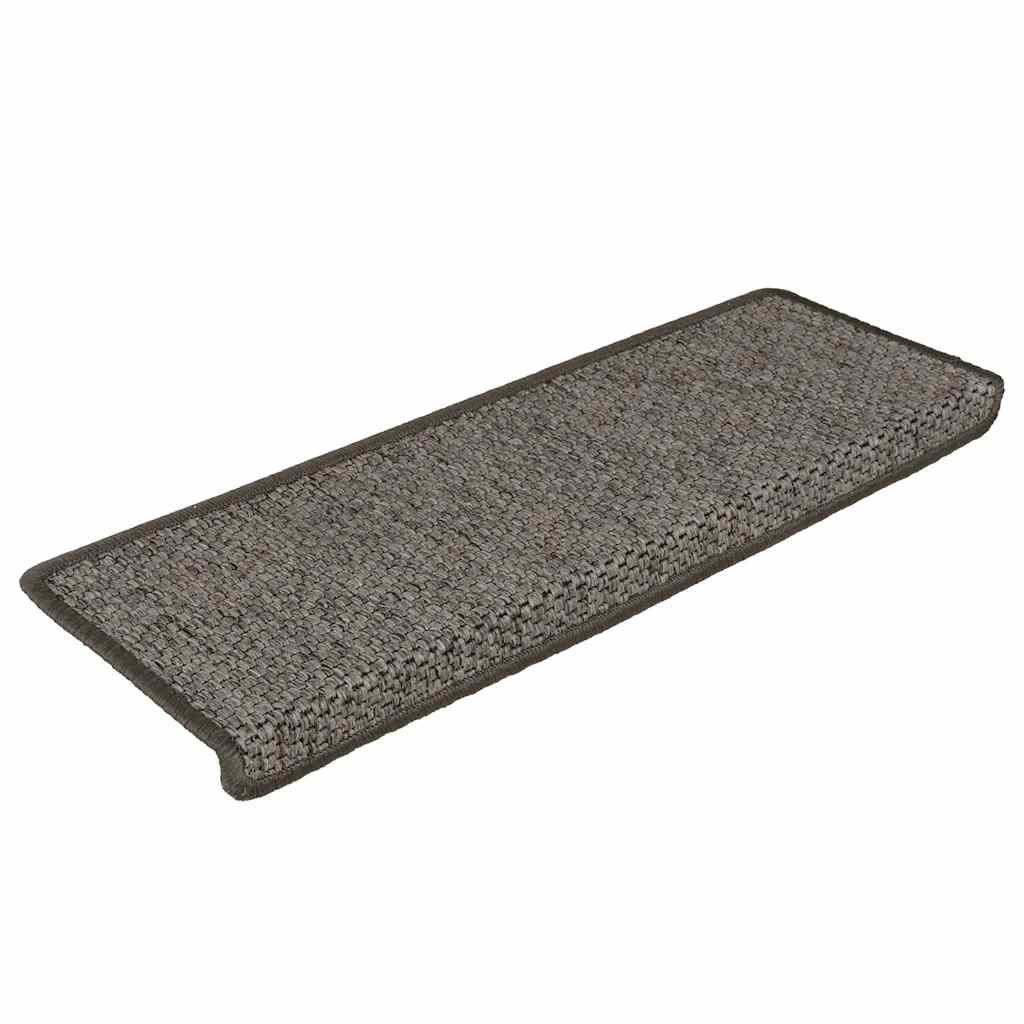 vidaXL Covoraș scări autoadeziv 15 buc. gri&bej 65x21x4cm aspect sisal vidaXL Covoraș scări autoadeziv 15 buc. gri&bej 65x21x4cm aspect sisal